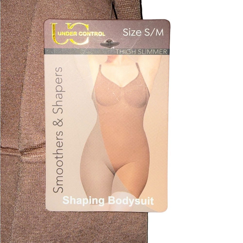 UC Under Control Taupe Shaping Bodysuit Thigh Slimmer Adjustable Straps S/M NWT - Picture 5 of 5